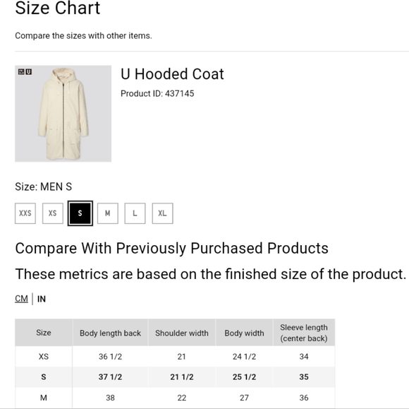 Uniqlo - U Hooded Coat Lightweight Parka Jacket, XS, Creamy White - Picture 6 of 6